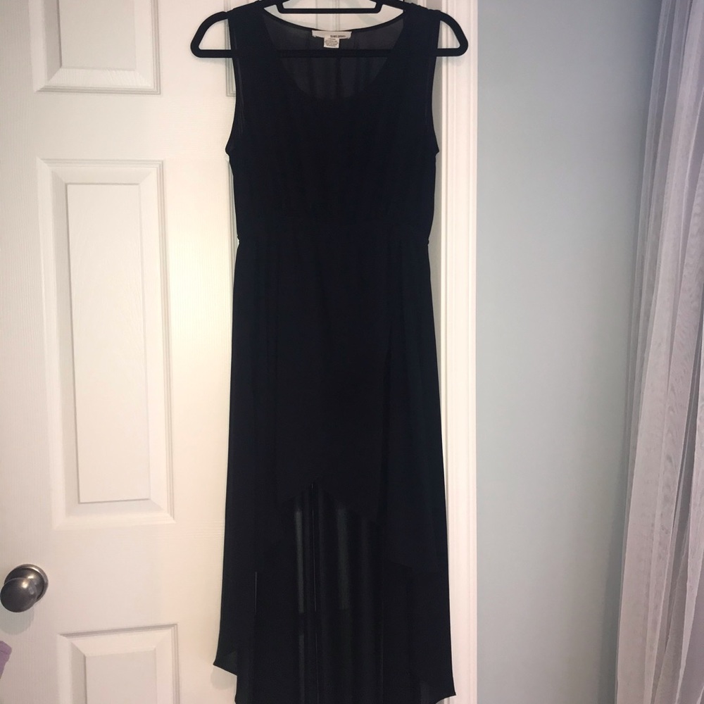 Hi-Low see-through black dress